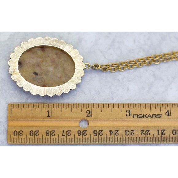 24 inch, Vintage Oval Victorian Abstract Pendant Necklace | CC1 - Picture 3 of 3